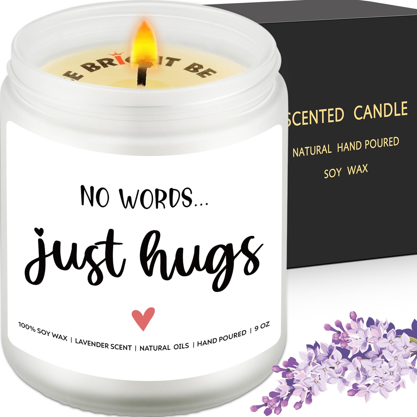 No Words Just Hugs Candle, Thinking of You Gifts, Gift for Friend, Get Well Soon, Sympathy Gifts for Her, Sending You Hugs, Sorry for Your Loss, Remembrance, Memory Gift for Mom Dad Condolence Easter