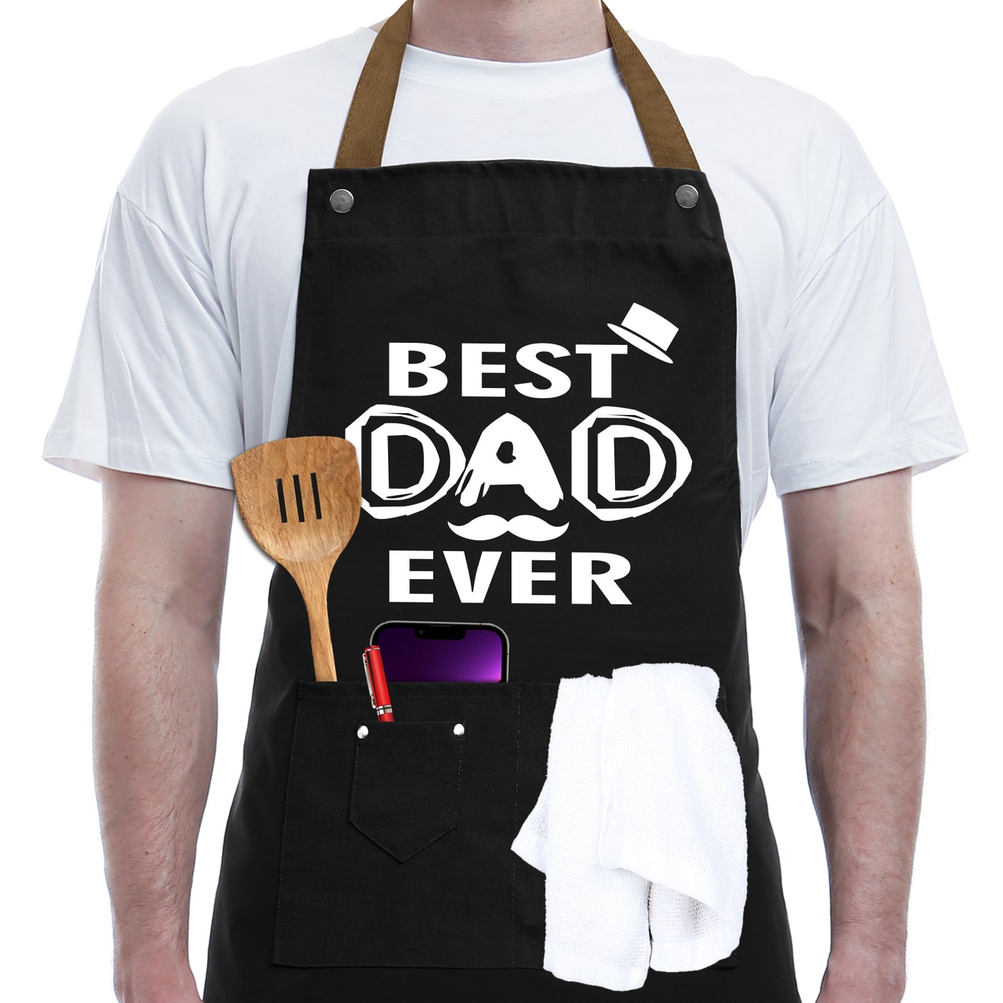 Gifts for Dad from Daughter Son - Father's Day Gifts - Birthday Gifts, Thanksgiving Gifts, Christmas Gifts for Dad - Funny Birthday Gifts for Dad, Best Dad Gifts - Best Dad Ever, BBQ Chef Apron