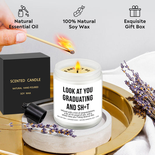 Graduation Gift, Bachelors Graduation Gift, Masters Graduation, Nursing School Grad, College Graduation Gift, High School Graduation, Achievement Gift, Funny Surprise Gift - Funny Grad Scented Candle