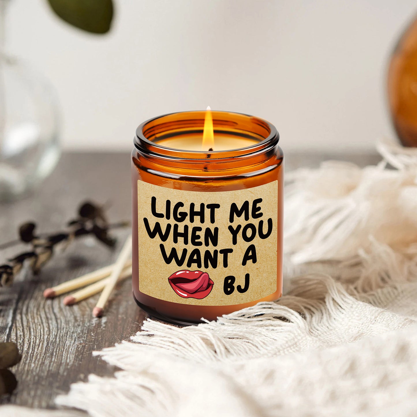Lavender Scented Candle Gifts for Men, Naughty Candle Gifts for Him, Funny Gift from Wife, Anniversary, Sweetest Day, Valentine's Day, Birthday Gift for Husband, Boyfriend, Fiance Present