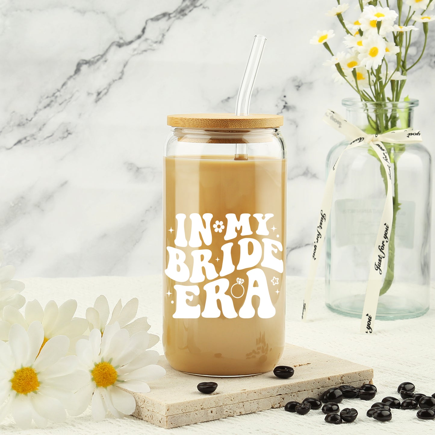 Fiance Engagement Gift, In My Bride Era Glass Cup, Future Wife Present, Wedding Gifts For Bride, Trendy Coffee Cup, Christmas for New Wife, Valentine's Day, Bridal Shower Gift, Newlywed Present