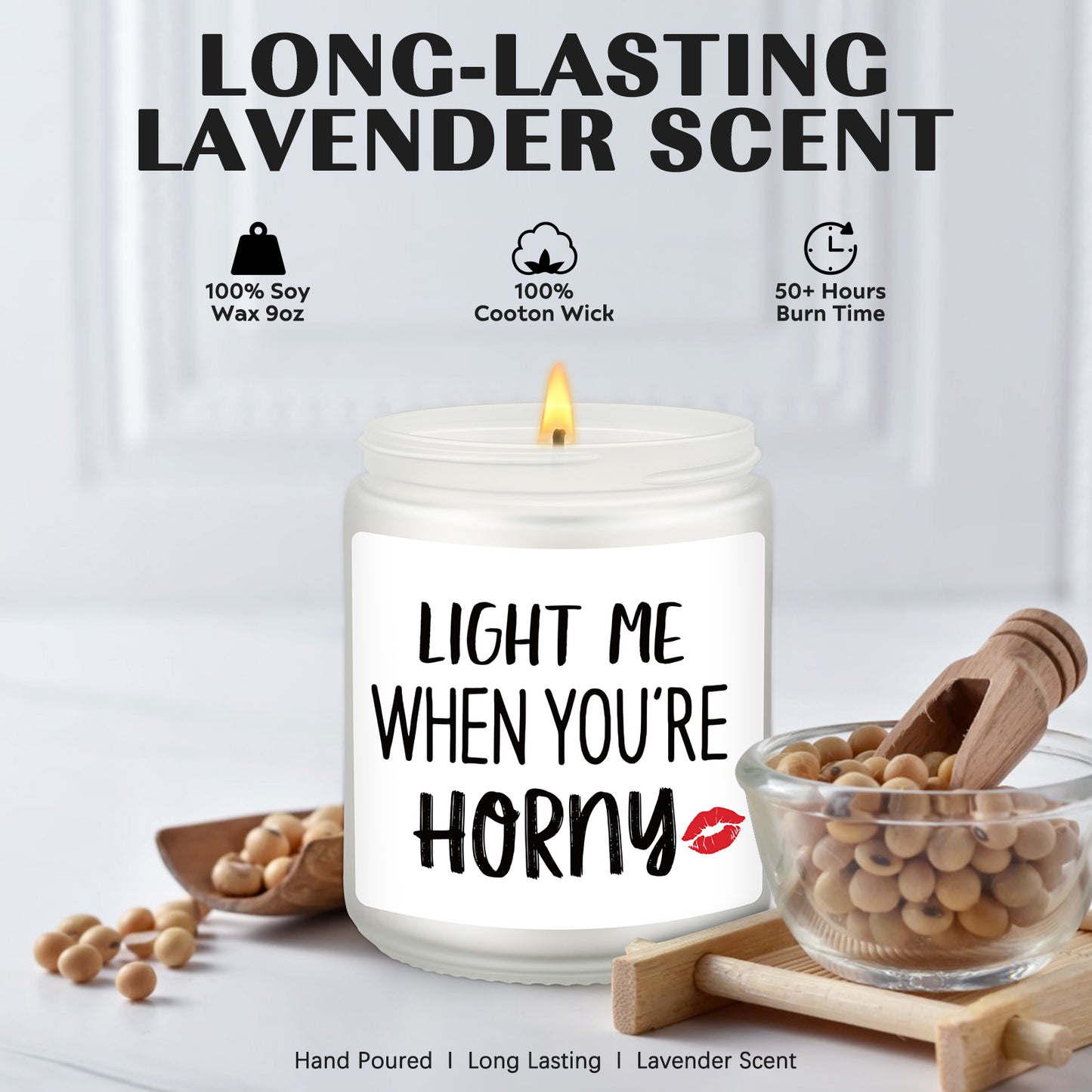 Birthday Gift for Husband, Valentine's Day Candle Gift, Anniversaries Gift for Him, V-Day Candle Gift, Funny Gag Gift, Romantic Gift, Relationship Gift for Boyfriend, Scented Candle Gift for Couples