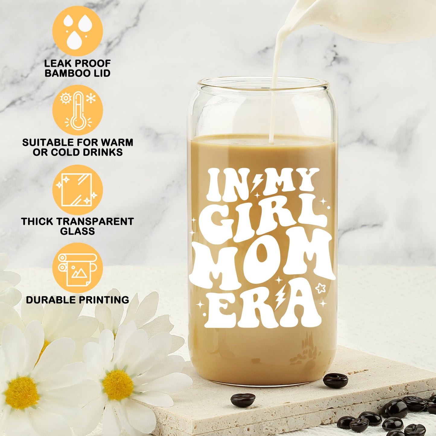 iiGifts In My Girl Mom Era Tumbler - Funny Coffee Cup for New/Expecting Moms, Aunts and Girl Mom Club | Mothers Day, Christmas, Baby-Shower Gift for Women