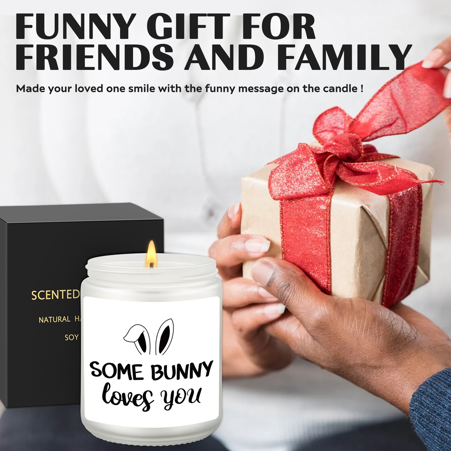 Some Bunny Loves You Happy Easter Gift for Her, Easter Gift for Him, Cute Candle Holiday Decoration, BFF Friend Gifts, Easterday Decor, Gifts for Mom, Easterday Bunny Basket Ideas, Scented Soy Candle