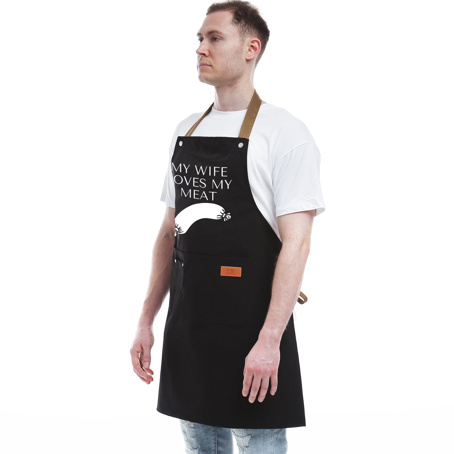 Funny Gifts for Men Apron - Dad Gifts - Husband Gifts from Wife - Fathers Day, Birthday Naughty Gifts for Men, Male Friends, Boyfriend, Guy, Chef, Him, Coworker - BBQ Cooking Grilling Aprons