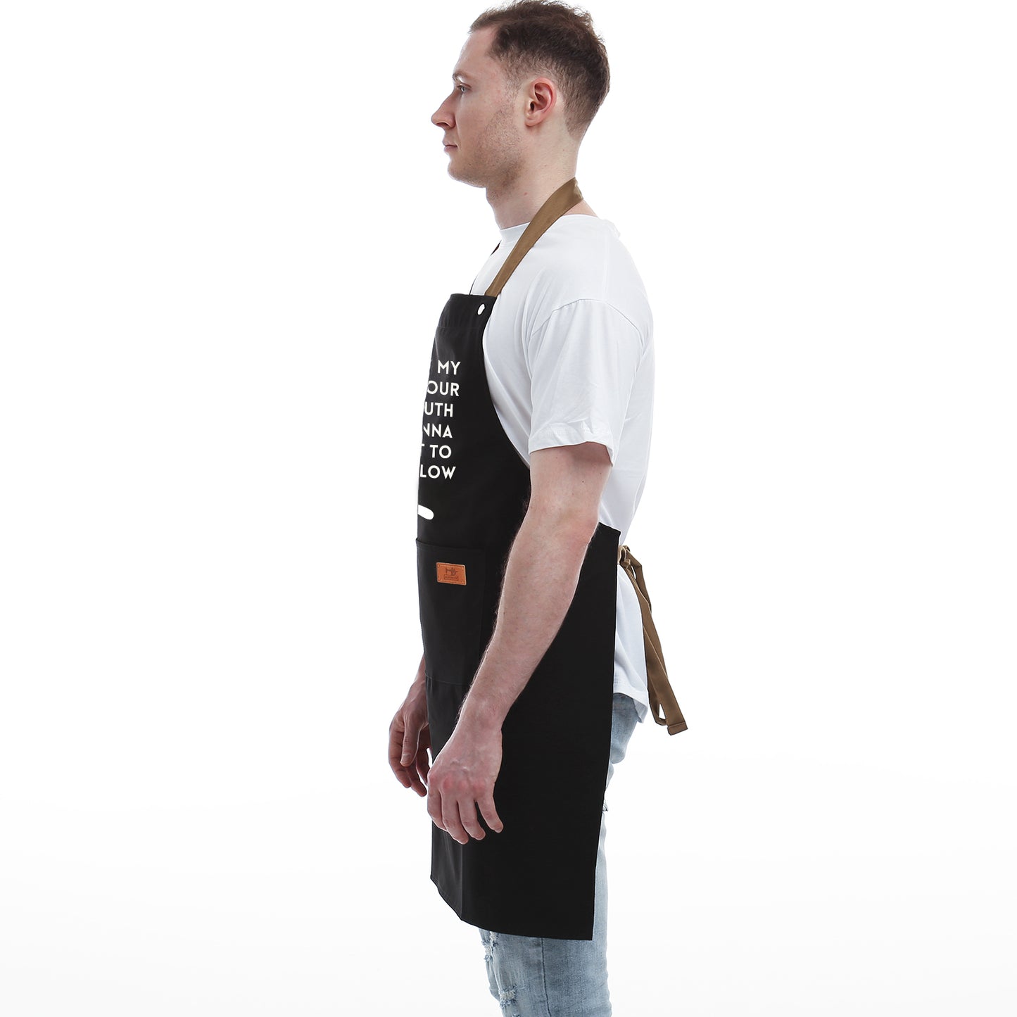 Gift Ideas For Her Him - Birthday Gifts For Men, Dad, Husband, Boyfriend, Brother - Funny BBQ Apron for Men with Pockets, Dad Gifts from Daughter, Son - Cooking Gifts, BBQ Gifts, Grill Apron