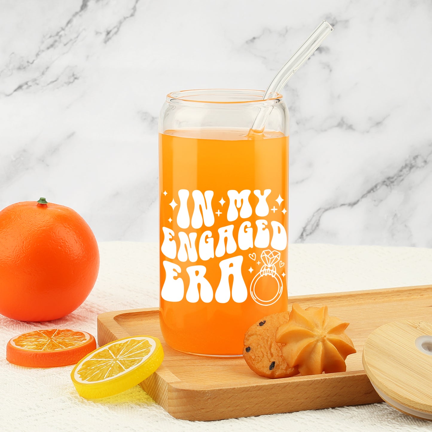 Engagement Gift, In My Engaged Era Glass Cup, Future Bride Gift Ideas, Bridal Shower Gift for Her, Wedding Gift for Best Friend - New Bride Gift - Fiancée Gift - Bride to Be Tumbler - Gifts for Her