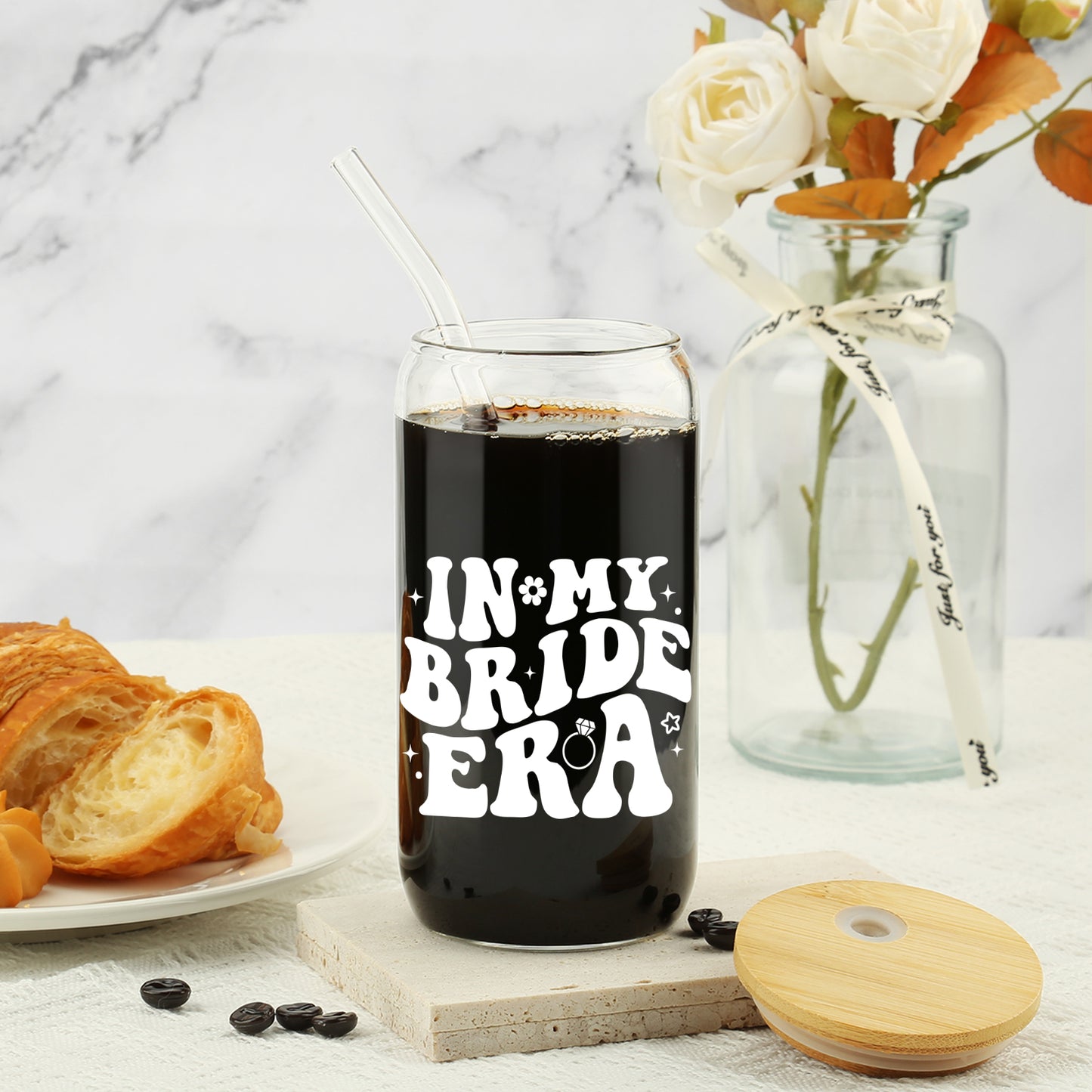 Fiance Engagement Gift, In My Bride Era Glass Cup, Future Wife Present, Wedding Gifts For Bride, Trendy Coffee Cup, Christmas for New Wife, Valentine's Day, Bridal Shower Gift, Newlywed Present