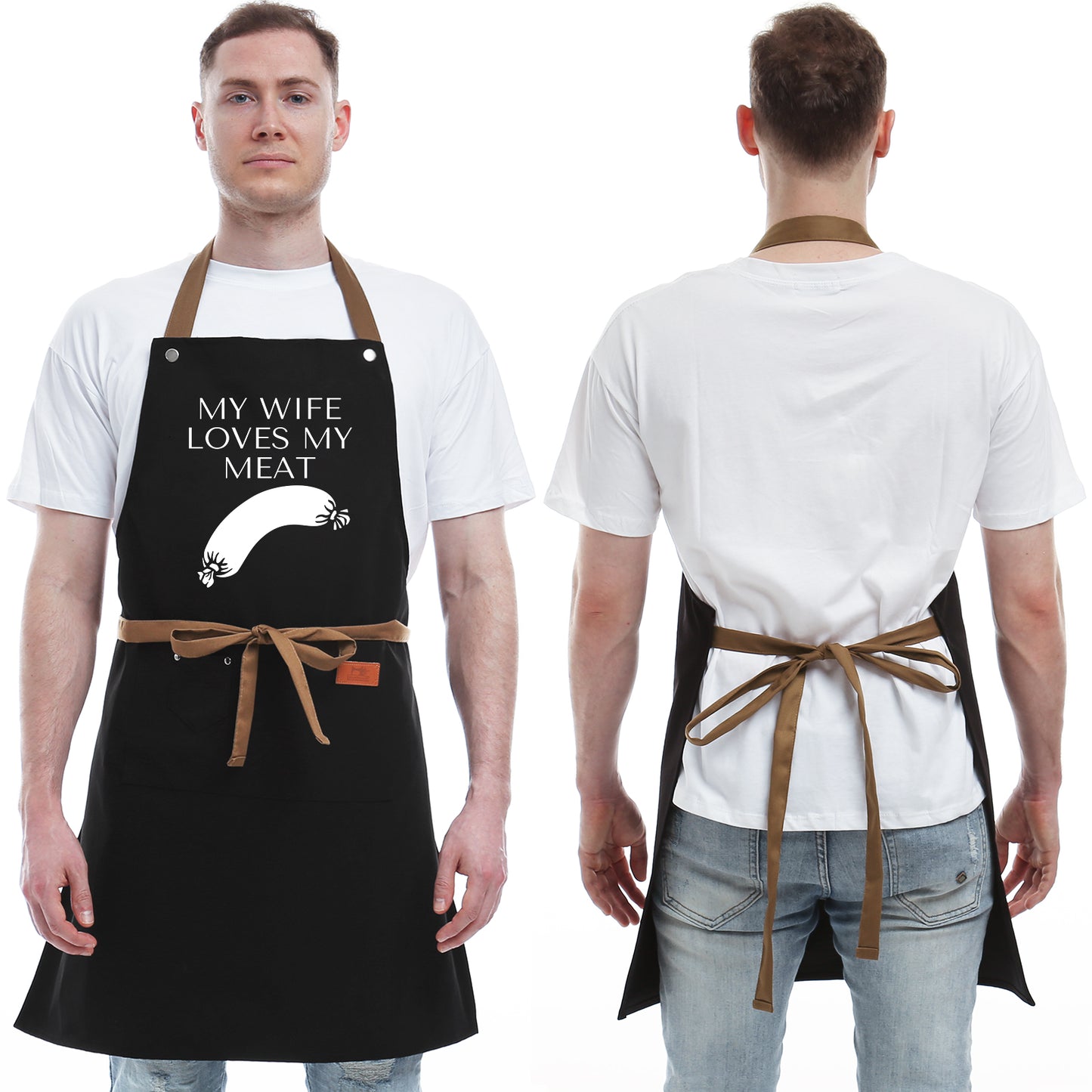 Funny Gifts for Men Apron - Dad Gifts - Husband Gifts from Wife - Fathers Day, Birthday Naughty Gifts for Men, Male Friends, Boyfriend, Guy, Chef, Him, Coworker - BBQ Cooking Grilling Aprons