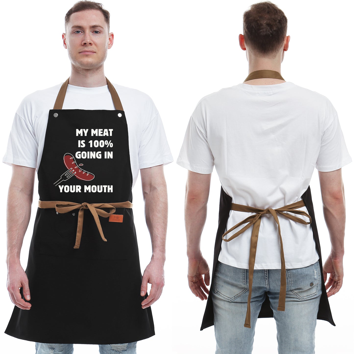 Funny Gifts for Men and Women – Naughty Birthday Gifts for Husband, Boyfriend, Fiance, Guy, Him, Friends – Grilling gifts – Unique Birthday Gifts – Men's Cooking BBQ Apron Joke Gifts for Him