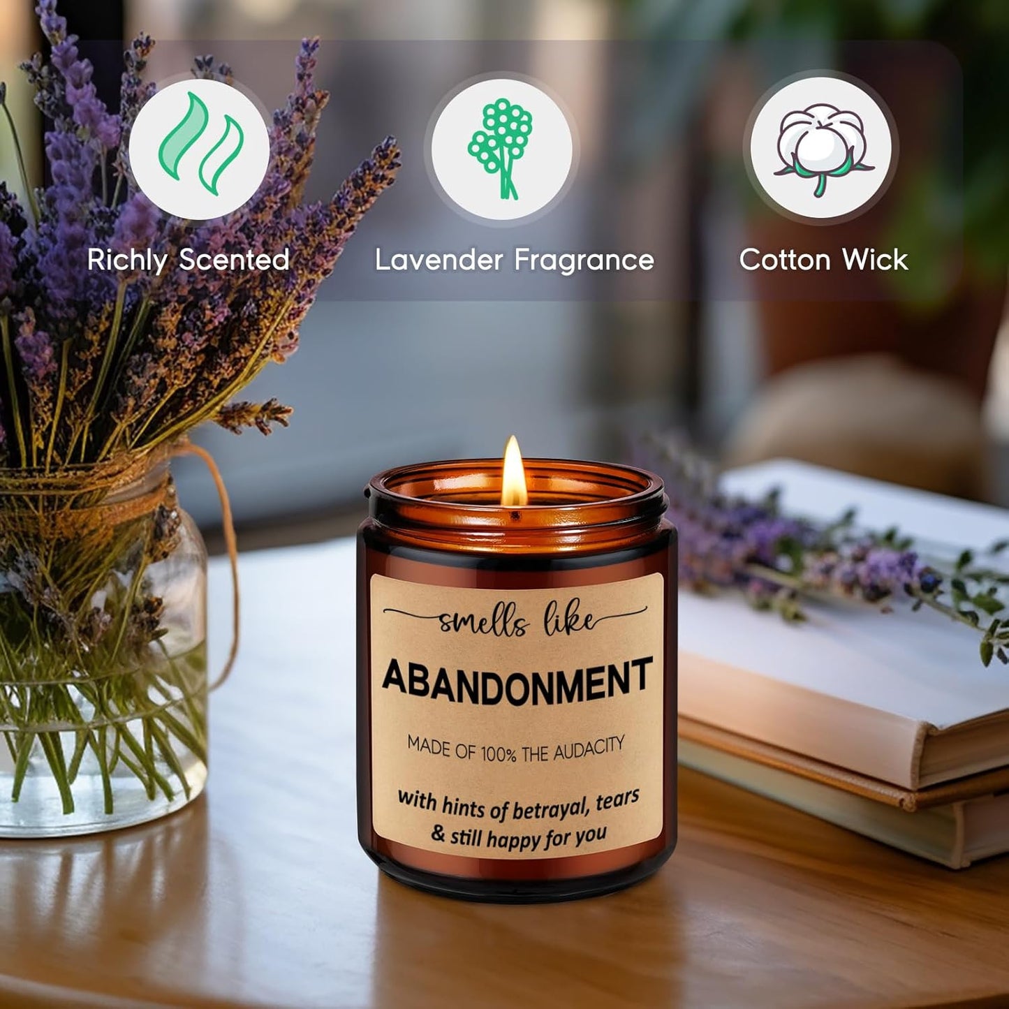 Scented Candles - Friends Moving Away, Coworker Leaving Ideas, Funny Retirement Gifts for Women, Men - Goodbye, Going Away, Farewell Gifts for Coworkers, Boss, Work Bestie, Woman, Best Friend