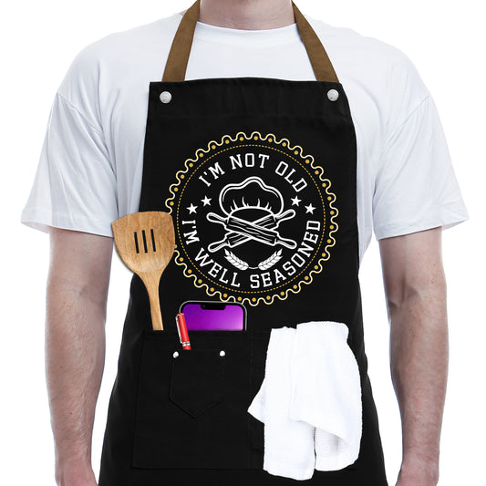 Kitchen Gifts For Men, Women, Gifts for Mom, Gifts for Dad, Husband, Boyfriend, Brother, Wife, Girlfriend, Unique Birthday Gifts, Humor Apron for friends, Bff, Kitchen Chef Aprons Baking Gifts