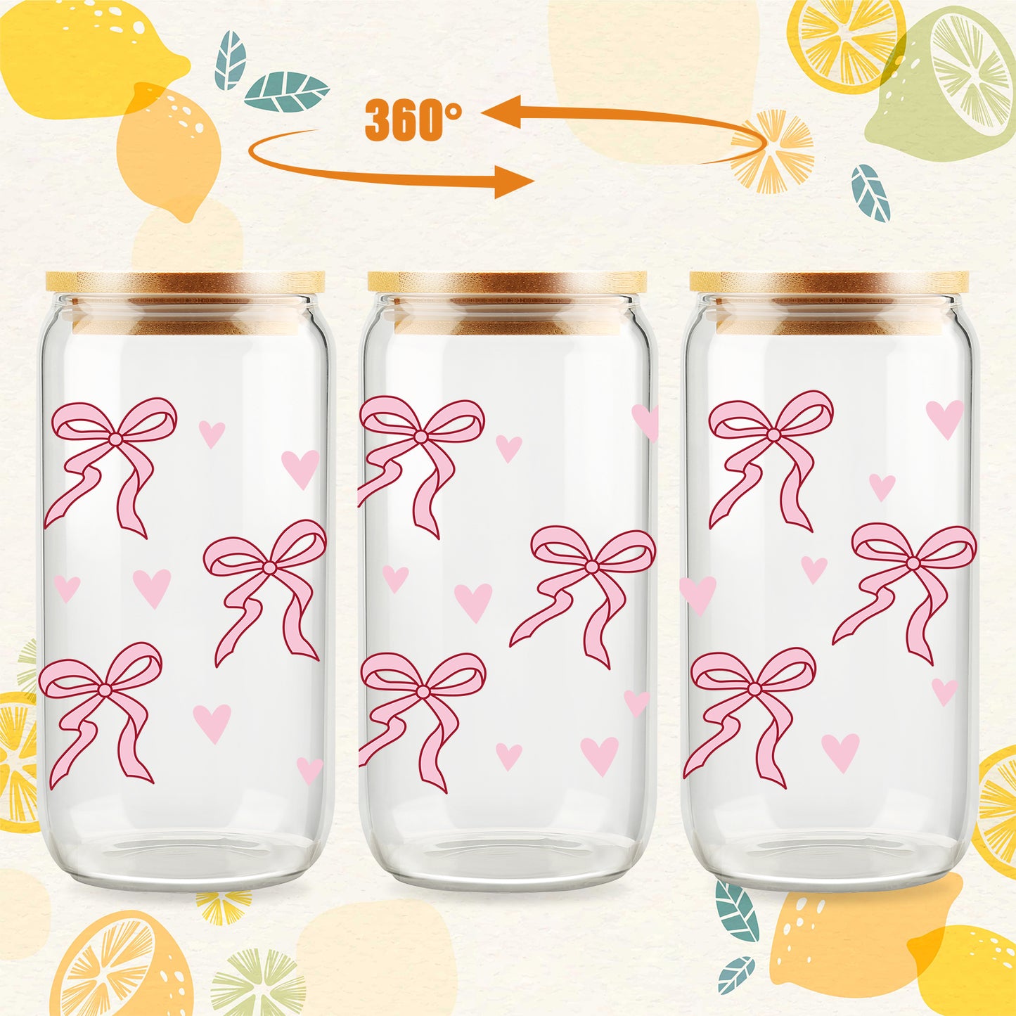 Girl Gift, Pink Bow Coquette Glass Iced Coffee Cup, Tumbler Gifts, Girly Girl Gifts,VDay Gift for Her, Preppy Gift, Aesthetic Cup, Dorm Gift, Gift for Teenage Daughter, Birthday Gift, With Lid Straw