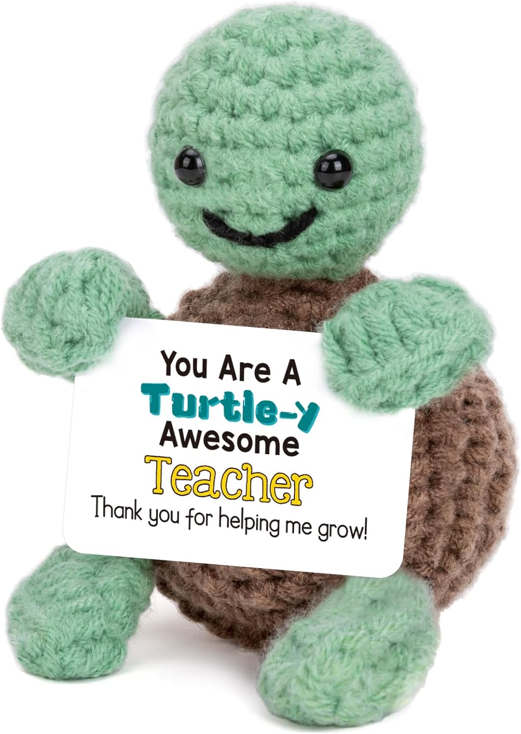 Mini Funny Turtle for  Her Him, Mothers Day Mom Gifts from Daughter Son, New Bonus Step Mom Mama Mother in Law Gifts Ideas, I Love You Small Cute Stuff Things, Handmade Emotional Positive Crochet Turtle